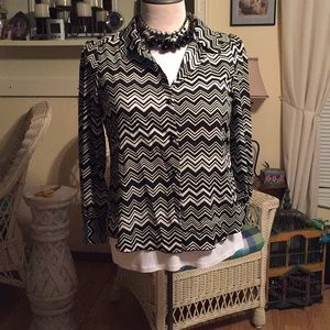 Compliments received from Missoni bl/wh XL blouse